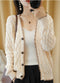 IMG 109 of Knitted Cardigan Women Long Sleeved Sweater Loose Plus Size Matching Tops Short Outerwear
