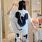 Img 4 - Pajamas Women Summer Thin Short Sleeve Sweet Look Adorable Cartoon Mickey Mouse Three-Piece Loungewear Sets