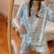 Img 6 - Korean Cartoon Loungewear Pajamas Pants Two-Piece Sets Summer Adorable Japanese Thin Cardigan Fresh Looking Pants