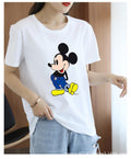 Img 4 - Short Sleeve T-Shirt Summer Round-Neck Women INS Korean Loose Trendy Mickey Mouse Cartoon Tops T-Shirt