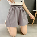 Summer Shorts Japanese Cotton Blend Slim Look Elegant Non Belt Loose High Waist Wide Leg Pants Shorts