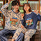 Couple Pajamas Cotton Long Sleeved Thin Men Cartoon Sets Women Korean Loungewear Sleepwear