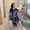 Summer Women Pajamas Cotton Cartoon Printed Short Sleeve Pyjamas INS Plus Size Loose Loungewear Sleepwear