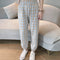 Colourful Chequered Jogger Pants Summer ins Korean Women Casual Loose Slim Look Breathable Pants