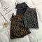 Img 1 - Leopard Stripes Shorts Casual Pants Women Outdoor Korean Loose High Waist Slim Look Elastic Wide Leg Hot