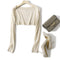 Img 2 - Silk Knitted High Waist Shawl Women Summer Long Sleeved Slip Matching Cardigan Thin