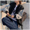 IMG 118 of Vintage Color-Matching Cardigan Baseball Jersey Women Loose bfinsJacket Outerwear