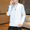 Sweatshirt Loose Mix Colours Matching Long Sleeved tT-Shirt Teens Round-Neck Tops Outerwear