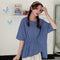 Img 9 - Trendy Doll Blouse Plus Size Short Sleeve T-Shirt Women Summer Loose Niche Slim Look Tops Undershirt