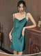 IMG 110 of Streaming Popular Pajamas Women Summer Silk Strap Sexy V-Neck Replica Loungewear Pyjamas Sleepwear