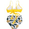 IMG 121 of Swimsuit Women Europe High Waist Two Piece Sexy Cross Leopard Stripes Bikini Swimwear