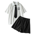 Img 5 - Japanese jkUniform Sets Women College Tops Summer Short Sleeve Shirt Shorts Bermuda Two-Piece