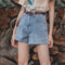 Img 8 - Vintage Hong Kong Wide Leg Shorts Summer Casual High Waist Loose Denim Women