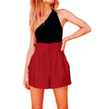 Img 2 - Europe Popular Women Summer Casual Cotton Blend Plus Size Loose Drawstring Wide Leg Shorts