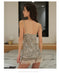 IMG 116 of Silk Strap Pajamas Women Leopard Stripes Sets Loungewear Sexy Pyjamas Summer Sleepwear