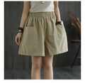 IMG 106 of Straight Shorts Women Summer Casual Loose High Waist Slim Look All-Matching Mid-Length Pants Shorts