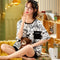 Img 2 - Pajamas Women Short Sleeve Cotton Summer Printed Loungewear Two-Piece Sets Design