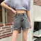 IMG 116 of Hong Kong Vintage Ripped Loose Denim Shorts Women Summer Slim Look High Waist Hot Pants Shorts