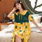 Pyjamas Women Summer Cotton Short Sleeve Mid Length Adorable Korean Princess Dress Plus Size Loungewear Sleepwear