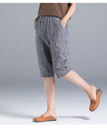 IMG 114 of Elastic Waist Cotton Blend Shorts Women Summer Thin Loose Lantern Pants Bermuda Shorts