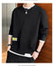 IMG 118 of Sweatshirt Trendy insRound-Neck Tops Loose Non Long Sleeved T-Shirt Outerwear