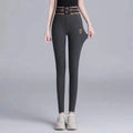 Img 1 - Thin Black Slimming Slim-Fit Pants Women Outdoor Ankle-Length Thick Warm Leggings