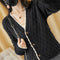 Knitted Cardigan Women Long Sleeved Sweater Loose Plus Size Matching Tops Short Outerwear