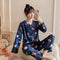 Korean Sweet Look Casual V-Neck Replica Long Sleeved Pajamas Women Sets Loungewear Sleepwear