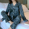 IMG 135 of Pajamas Women Adorable Cartoon Long Sleeved Loose Thin Loungewear Two-Piece Sets Outdoor Sleepwear