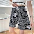 Img 7 - Drawstring Cotton Pajamas Pants Women Summer Home Mid-Length Thin Adorable Japanese Loose Outdoor Beach Shorts