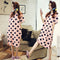 Img 1 - Summer Short Sleeve Pajamas Loungewear Poker Dot Dress Korean Plus Size Loose Pregnant Woman Pyjamas Women Outdoor