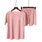 Img 5 - Daisy Girlfriends Sets Silk Short Sleeve Shorts Two-Piece Women Casual Cooling Home Outdoor