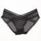 Img 5 - Sexy Lace Pants Women BlackLow Waist Solid Colored See Through  Cross Breathable Panties