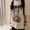 IMG 106 of Trendy Bear Printed Short Sleeve T-Shirt Women Plus Size Couple Summer Men Loose BF T-Shirt