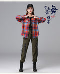 IMG 132 of Sets Chequered Shirt Loose Dance Costume Pants