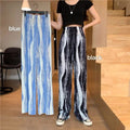 Img 13 - Trendy Dye Casual Summer Women Loose Wide Leg Long High Waist Straight Pants