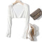 Img 3 - Silk Knitted High Waist Shawl Women Summer Long Sleeved Slip Matching Cardigan Thin