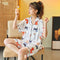 Img 2 - Pajamas Women Summer Silk Short Sleeve Cartoon Student Thin Adorable Sweet Look Loungewear Two-Piece Sets