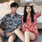 Couple Pajamas INS Summer Replica Printed Loungewear Thin Plus Size Sets Men Women Sleepwear