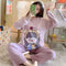 Pajamas Women Cotton Long Sleeved Student Japan/Korea Cartoon Adorable Loungewear Outdoor Summer Sleepwear