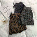 IMG 103 of Leopard Stripes Shorts Casual Pants Women Outdoor Korean Loose High Waist Slim Look Elastic Wide Leg Hot Shorts