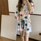 IMG 103 of Pajamas Women Summer Thin Outdoor Silk Short Sleeve Popular Cartoon Adorable Loungewear Two-Piece Sets Sleepwear