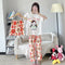 Pajamas Three-Piece Women Summer Sets Loose Short Sleeve Shorts Long Pants Plus Size Cartoon Korean Loungewear Sleepwear