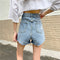 IMG 114 of Hong Kong Vintage Ripped Loose Denim Shorts Women Summer Slim Look High Waist Hot Pants Shorts