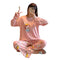 Img 5 - Pajamas Women Sleeve Length Pants Korean Cartoon Loose Plus Size Adorable Two-Piece Sets Loungewear