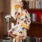 Pajamas Women Cotton Long Sleeved Korean Two-Piece Sets Loose Plus Size Outdoor Loungewear Sleepwear