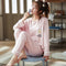 Img 4 - Women Cotton Pajamas Round-Neck Long Sleeved Smooth Trendy Home Loungewear Korean