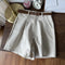 IMG 129 of Wide Leg Shorts Women Petite Slim Look All-Matching High Waist Casual Pants iLoose Bermuda Shorts