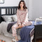 Pajamas Women Long Sleeved Korean Knitted Cotton Sweet Look Adorable Teens Plus Size Loungewear Outdoor Sleepwear