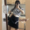 Img 3 - Summer Korean Trendy Vintage High Waist Black Denim Short Women All-Matching Slim Look Hip Flattering A-Line Skirt